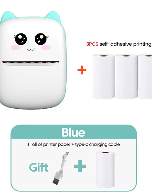 Load image into Gallery viewer, Mini Printer Thermal Printer Inkless Bluetooth Wireless Portable Pocket Self-Adhesive Label Printer for Sticker Lable Maker
