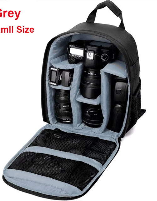 Load image into Gallery viewer, Waterproof DSLR Backpack Video Digital DSLR Camera Bag Multi-Functional Outdoor Camera Photo Bag Case for Nikon Canon DSLR Lens
