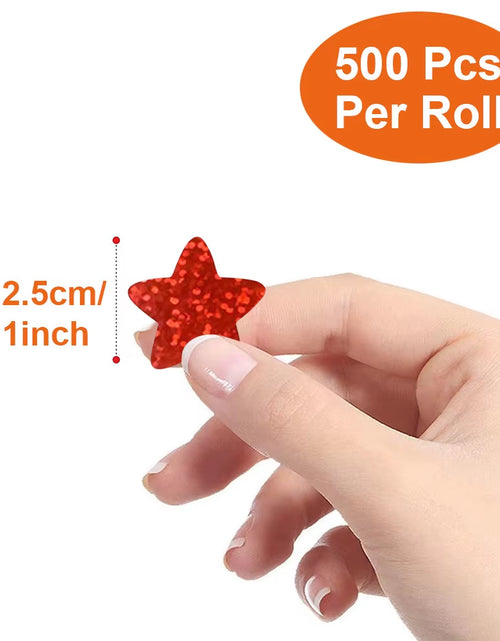 Load image into Gallery viewer, 50-500Pcs Colorful Star Stickers for Kids Reward School Classroom Adhesive Holographic Star Stickers for Teachers DIY Craft
