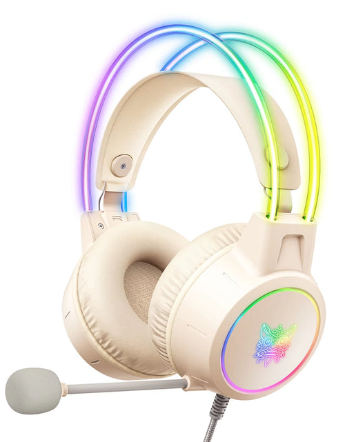 Load image into Gallery viewer, X15 Pro Wired Headphones with RGB Head Beam Flexible Mic Button Control Gaming Headset Gamer for Compute PC
