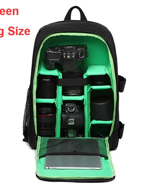 Load image into Gallery viewer, Waterproof DSLR Backpack Video Digital DSLR Camera Bag Multi-Functional Outdoor Camera Photo Bag Case for Nikon Canon DSLR Lens
