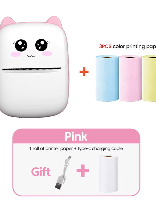 Load image into Gallery viewer, Mini Printer Thermal Printer Inkless Bluetooth Wireless Portable Pocket Self-Adhesive Label Printer for Sticker Lable Maker
