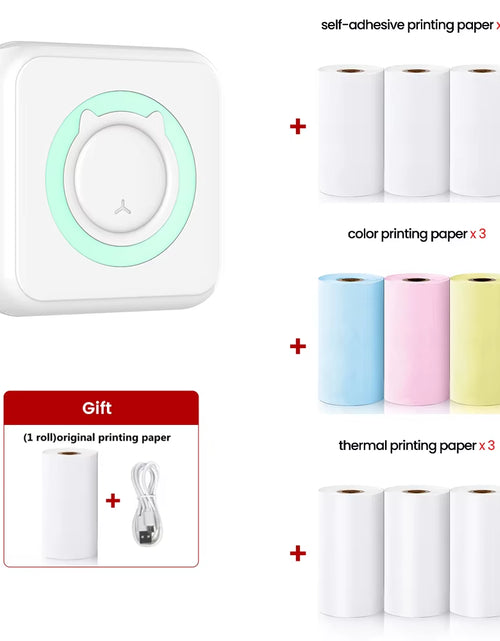 Load image into Gallery viewer, Mini Printer Thermal Printer Inkless Bluetooth Wireless Portable Pocket Self-Adhesive Label Printer for Sticker Lable Maker

