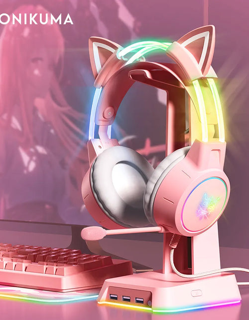 Load image into Gallery viewer, X15 Pro Wired Headphones with RGB Head Beam Flexible Mic Button Control Gaming Headset Gamer for Compute PC
